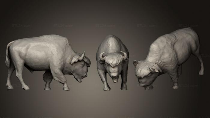 Статуэтки животных (Американский буйвол, STKJ_0670) 3D модель для ЧПУ станка